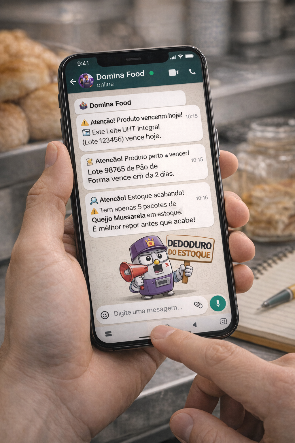 Notificações Domina Food